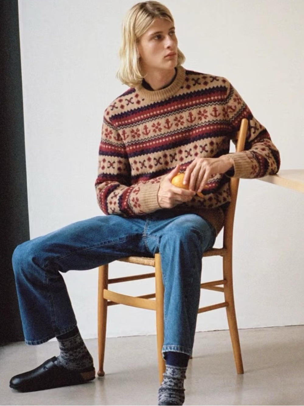 JW Anderson × Uniqlo Souffle Yarn Fair Isle Sweater